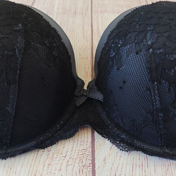 Torrid Lace Overlay Push-Up Demi Bra sz 40D - Picture 8 of 11